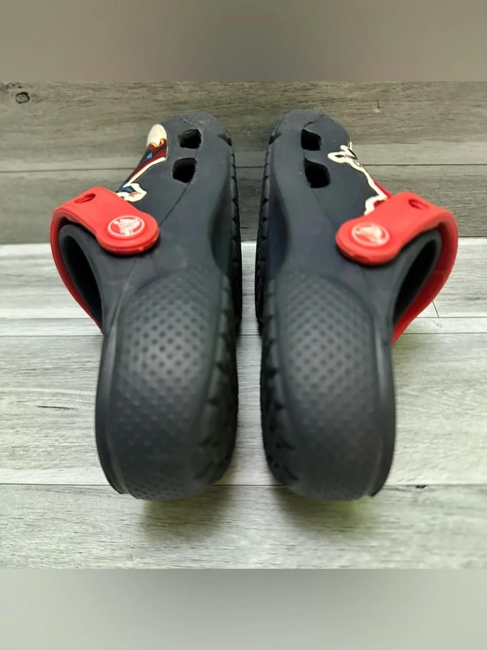 CROCS Kids Marvel Avengers Clog Sandals - Black and Red 12